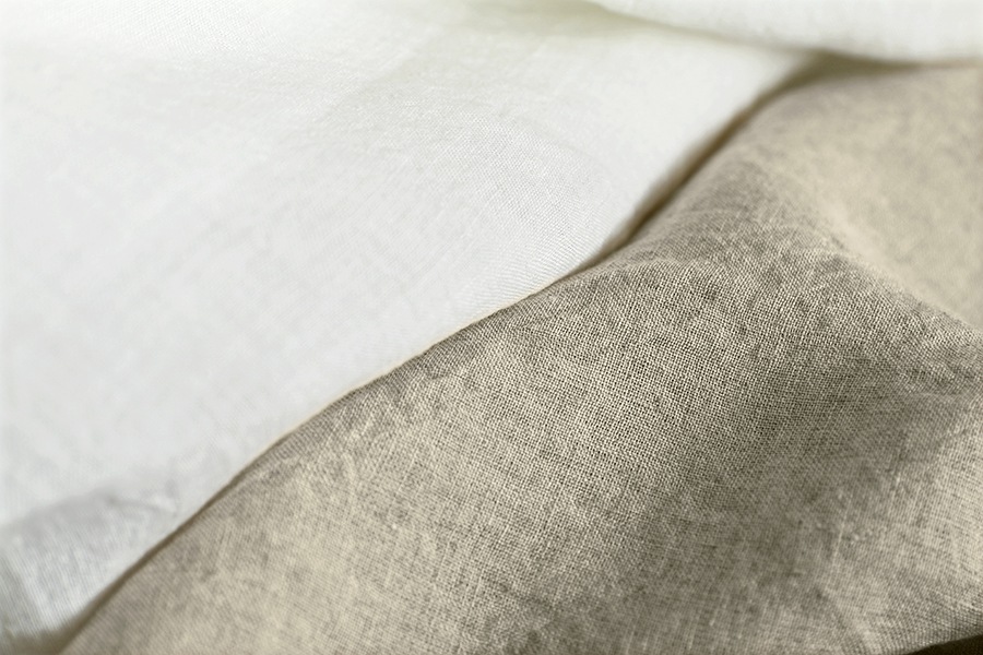 【反物販売】洗いをかけた ベルギーリネンローン nd加工 60番手 【麻 生地 無地】