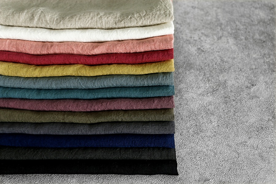 【反物販売】洗いをかけた ベルギーリネンローン nd加工 60番手 【麻 生地 無地】