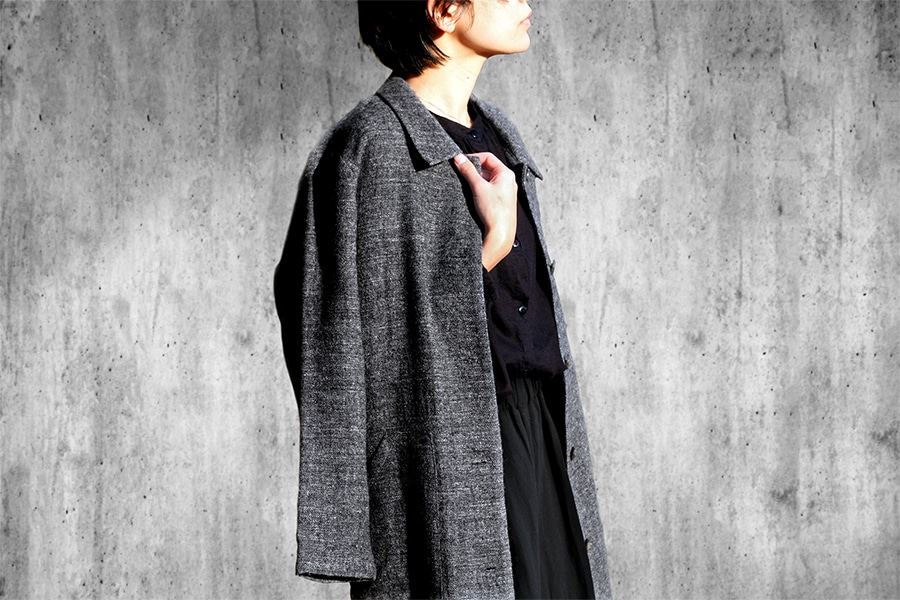 反物販売】洗いをかけた 綾織 シェットランドウールリネン 【麻 毛