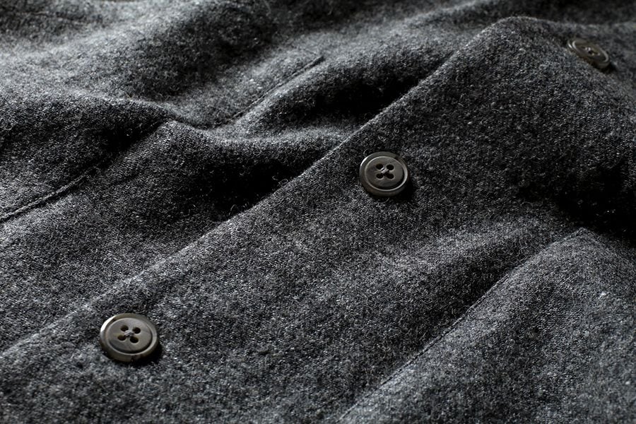 【反物販売】洗いをかけた シェットランドウールリネン ツイル 異番手【麻 毛 生地 無地 綾織】