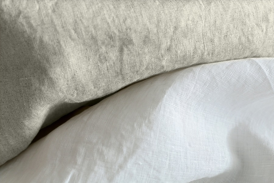 【反物販売】中高密度 洗いをかけた フレンチリネンローン 異番手 【麻 生地 無地】