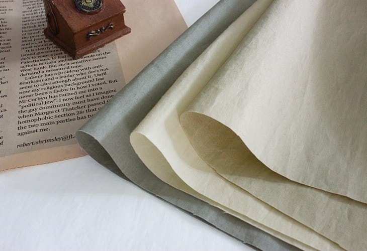 【反物販売】洗いをかけた 40/1番手 フレンチタイプライター 【コットン(綿) 生地 無地】