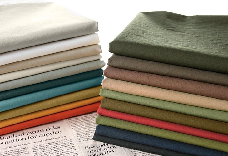 【反物販売】洗いをかけた 40/1番手 フレンチタイプライター 【コットン(綿) 生地 無地】