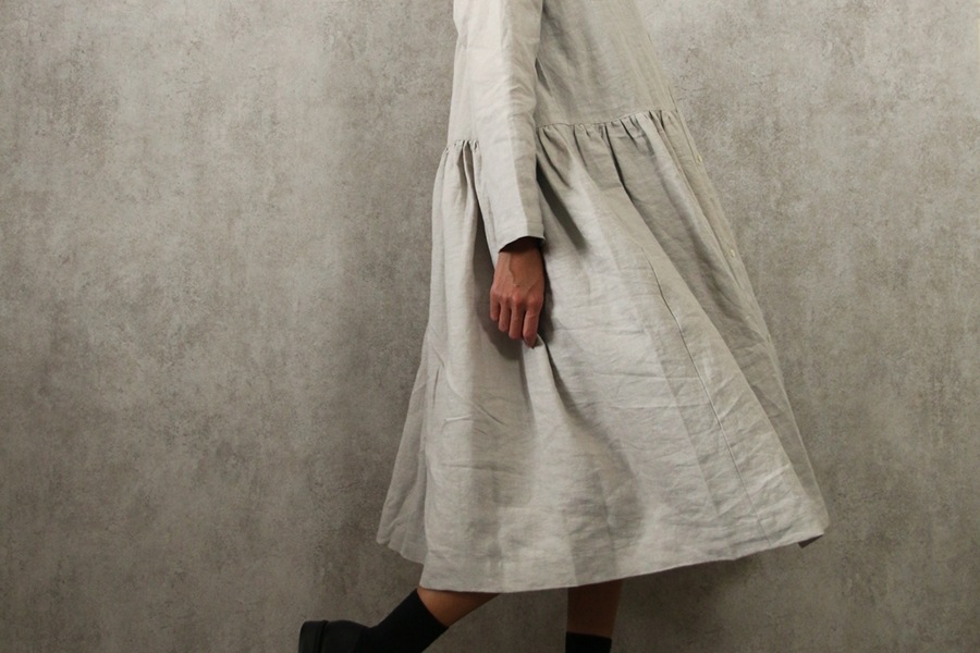 【生地サンプル】洗いをかけた 40/1番手 ヨーロッパリネン起毛 【麻 生地 無地】