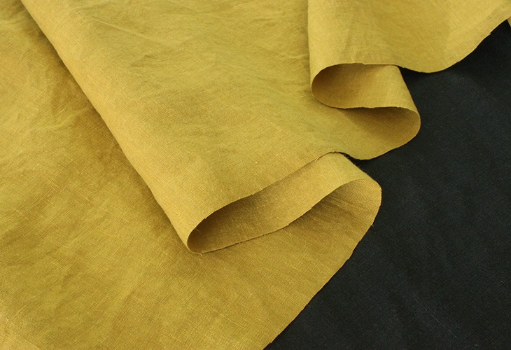 【生地サンプル】洗いをかけた 40/1番手 ヨーロッパリネン起毛 【麻 生地 無地】