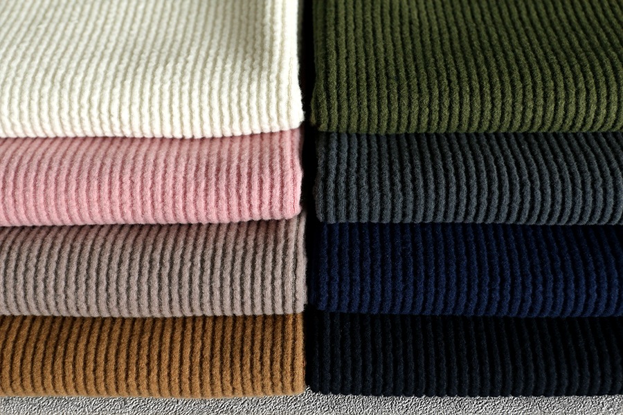 【反物販売】6W ニットコーデュロイ【コットン(綿) ポリエステル 生地 無地】