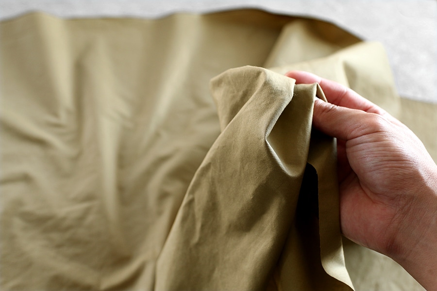 【生地サンプル】洗いをかけた 超高密度チノクロス 40番手 【コットン(綿) 生地 無地】