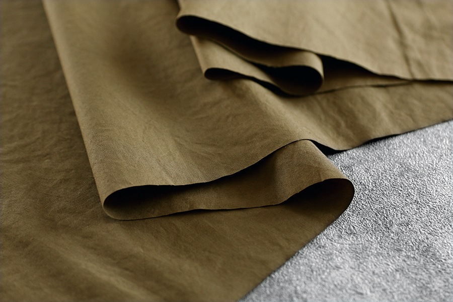 【生地サンプル】洗いをかけた 超高密度チノクロス 40番手 【コットン(綿) 生地 無地】