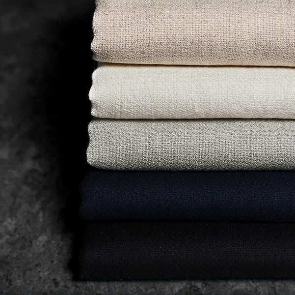 【生地サンプル】ワイド幅 洗いをかけた リネンアムンゼン 60番手 【梨地織 麻 生地 無地】