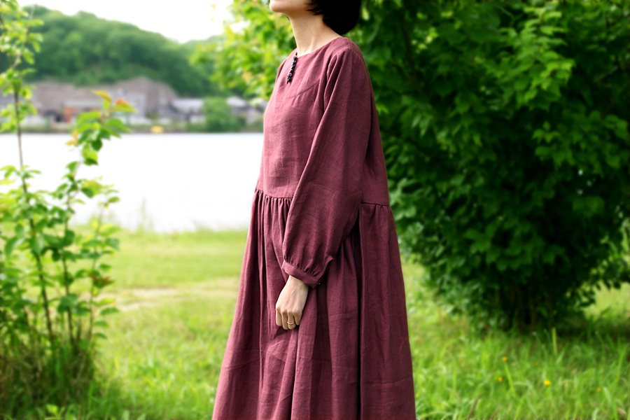 【反物販売】洗いをかけた 綾織 フレンチリネン odw加工 40番手 【麻 生地 無地】