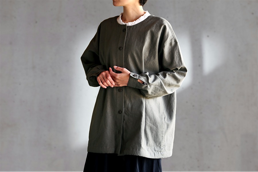 【反物販売】洗いをかけた 綿麻キャンバス 【コットン リネン 生地 無地】