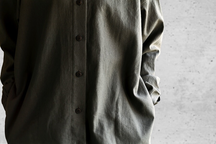 【反物販売】洗いをかけた 綿麻キャンバス 【コットン リネン 生地 無地】