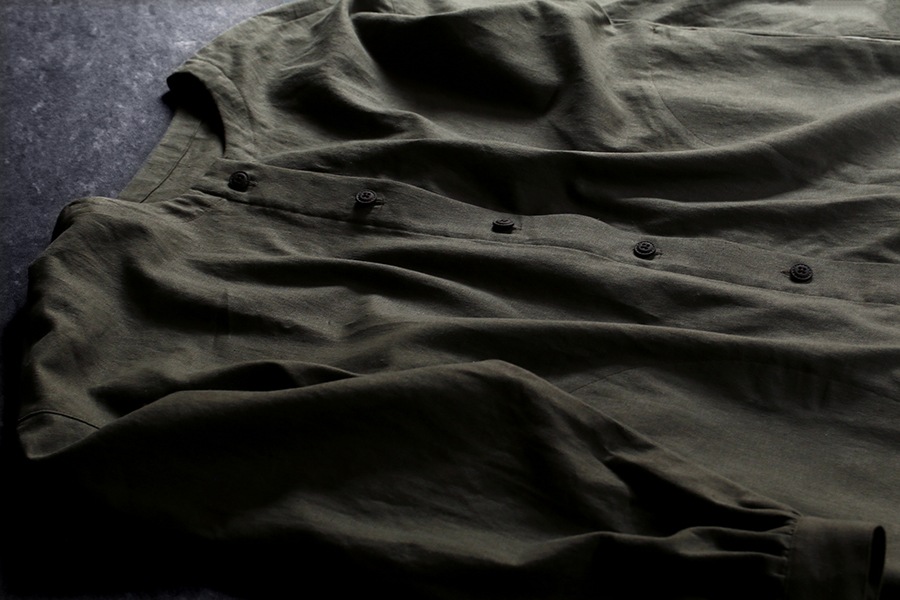 【反物販売】洗いをかけた 綿麻キャンバス 【コットン リネン 生地 無地】