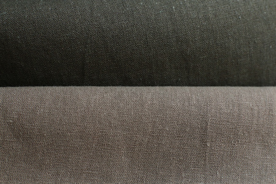 【反物販売】洗いをかけた 綿麻キャンバス 【コットン リネン 生地 無地】