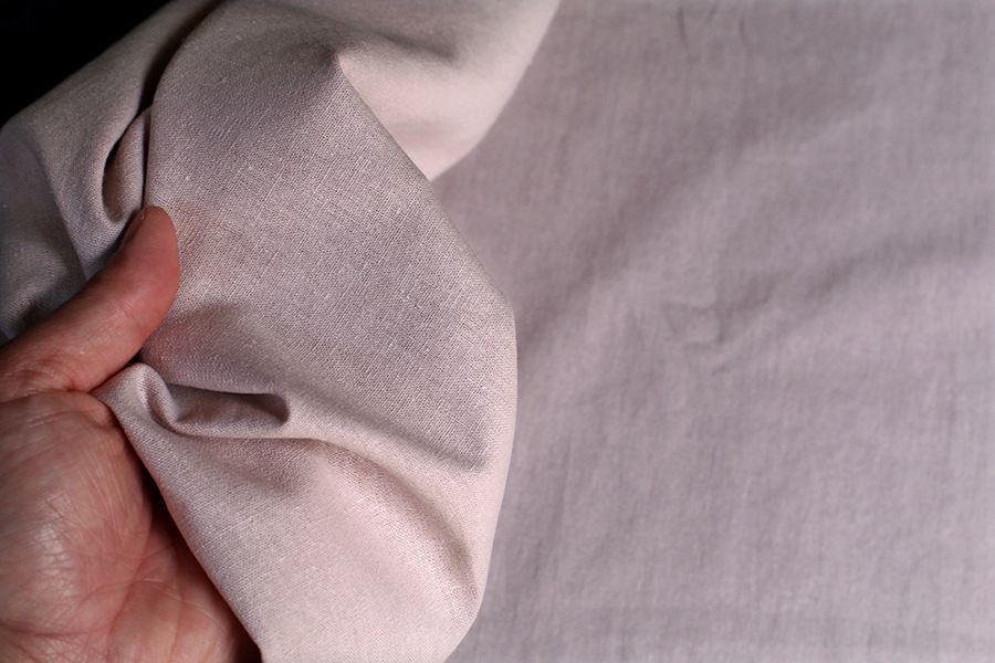 【反物販売】洗いをかけた 綿麻キャンバス 【コットン リネン 生地 無地】