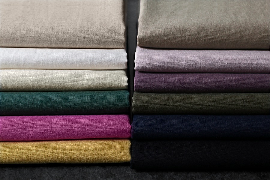 【反物販売】洗いをかけた 綿麻キャンバス 【コットン リネン 生地 無地】