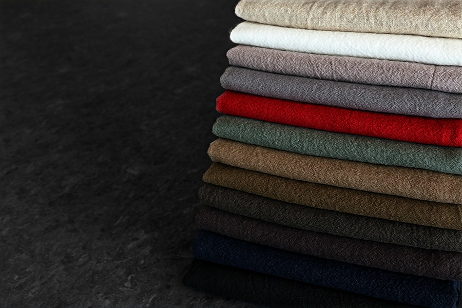 洗いをかけた ベルギーリネン tpw加工 25番手 【麻 生地 無地】