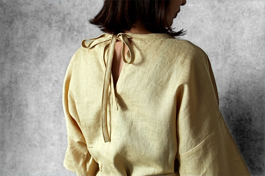 【反物販売】洗いをかけた リネンライトキャンバス 55番手 【麻 生地 無地】