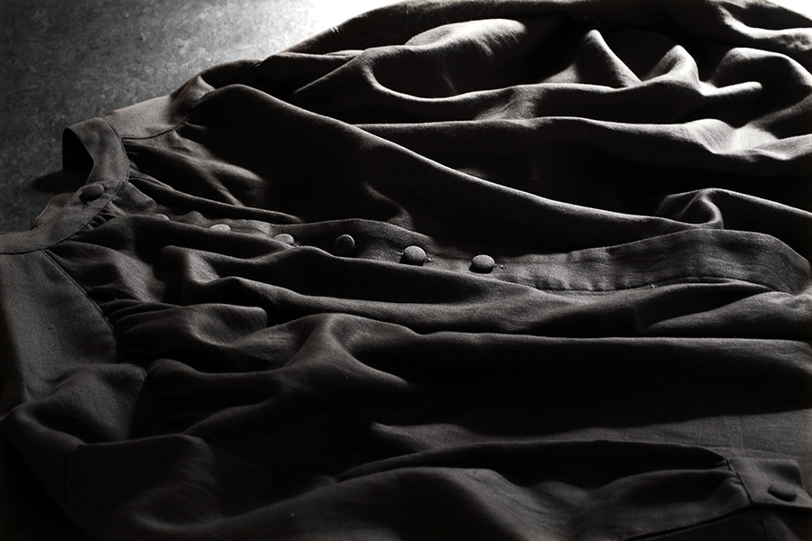 【生地サンプル】洗いをかけた 綿麻ライトヘリンボン 【コットン リネン 生地 無地】