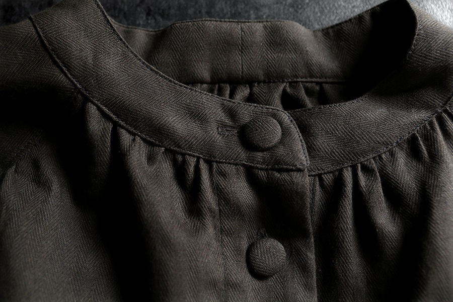 【反物販売】洗いをかけた 綿麻ライトヘリンボン 【コットン リネン 生地 無地】