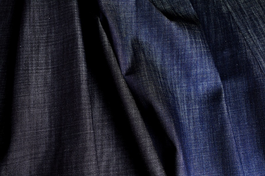【生地サンプル】岡山の児島 7.5オンス 超ムラ糸コーマデニム  【コットン 綿 生地 無地】