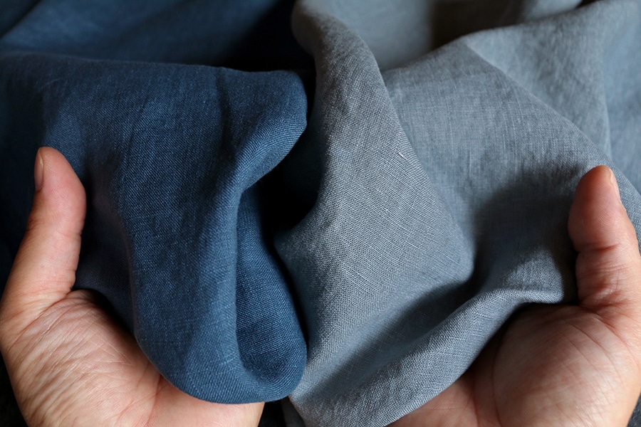 洗いをかけた フレンチリネン odw加工 40番手 【麻 生地 無地】