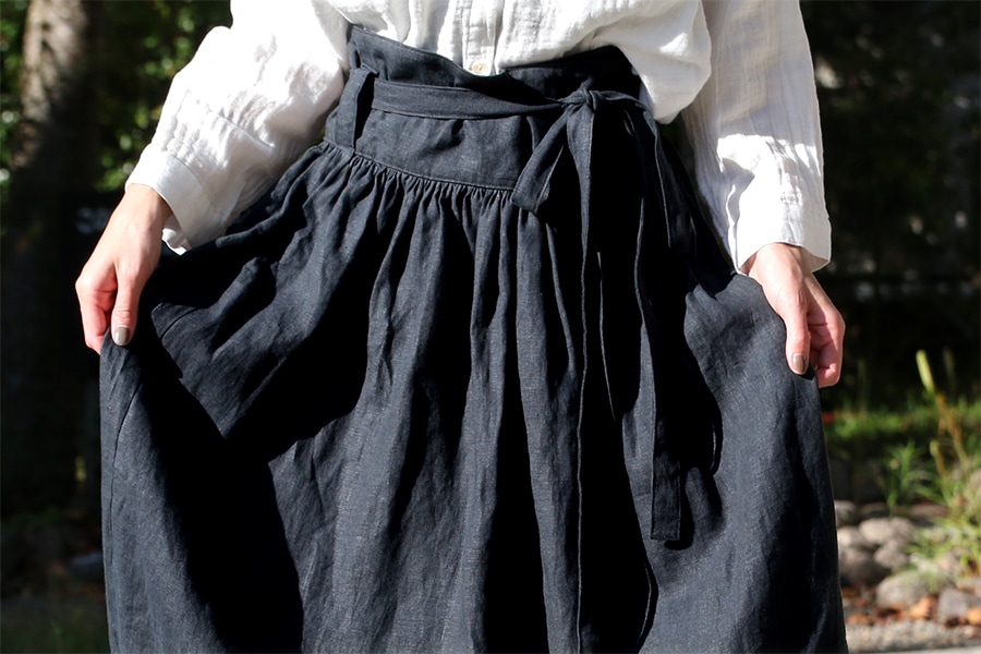 【生地サンプル】洗いをかけた フレンチリネン odw加工 40番手 【麻 生地 無地】