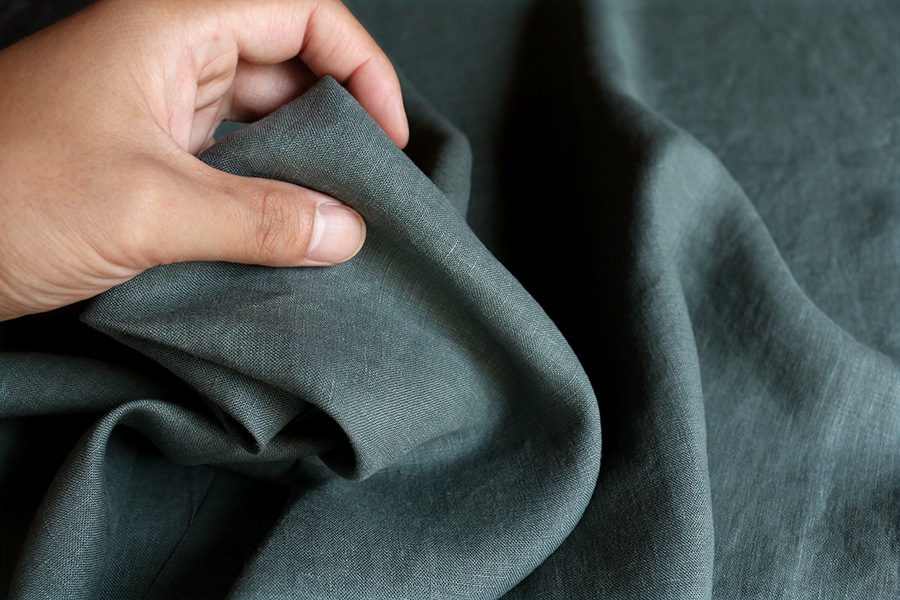 【生地サンプル】洗いをかけた フレンチリネン odw加工 40番手 【麻 生地 無地】