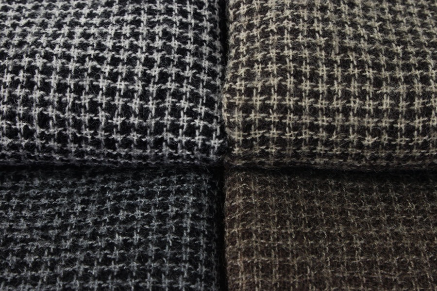 洗いをかけた 千鳥ウールガーゼ 【毛 生地 チェック ストール】