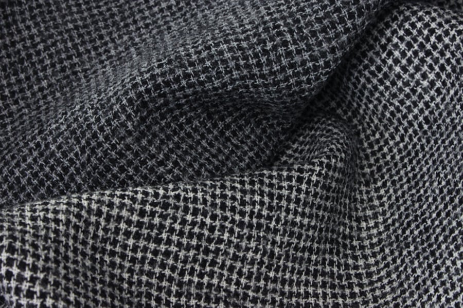 洗いをかけた 千鳥ウールガーゼ 【毛 生地 チェック ストール】