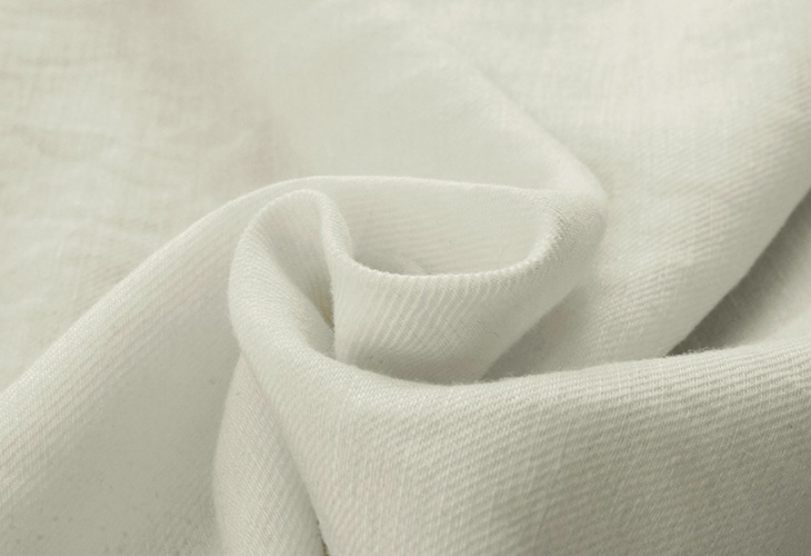 洗いをかけた リネンウール ギャバジン起毛 【麻 毛 生地 無地】