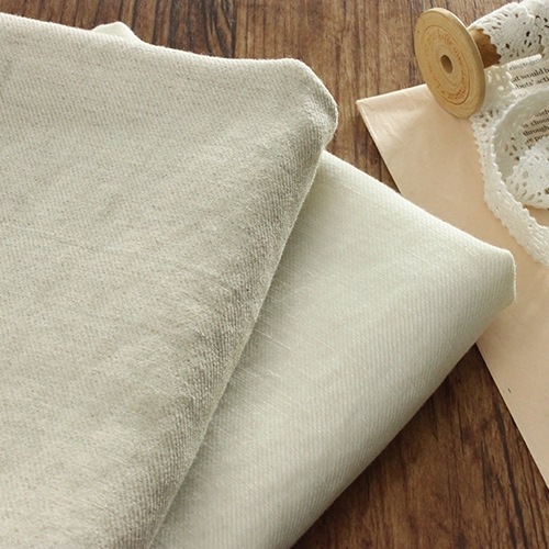 洗いをかけた リネンウール ギャバジン起毛 【麻 毛 生地 無地】