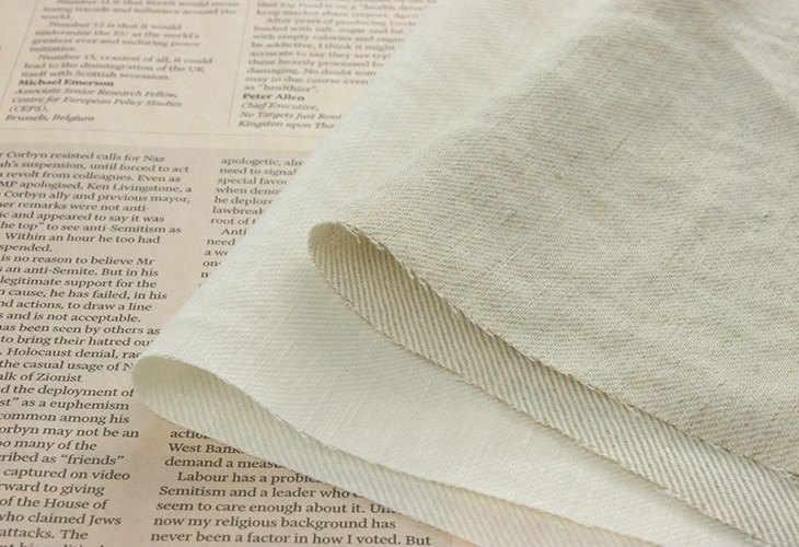 洗いをかけた リネンウール ギャバジン起毛 【麻 毛 生地 無地】