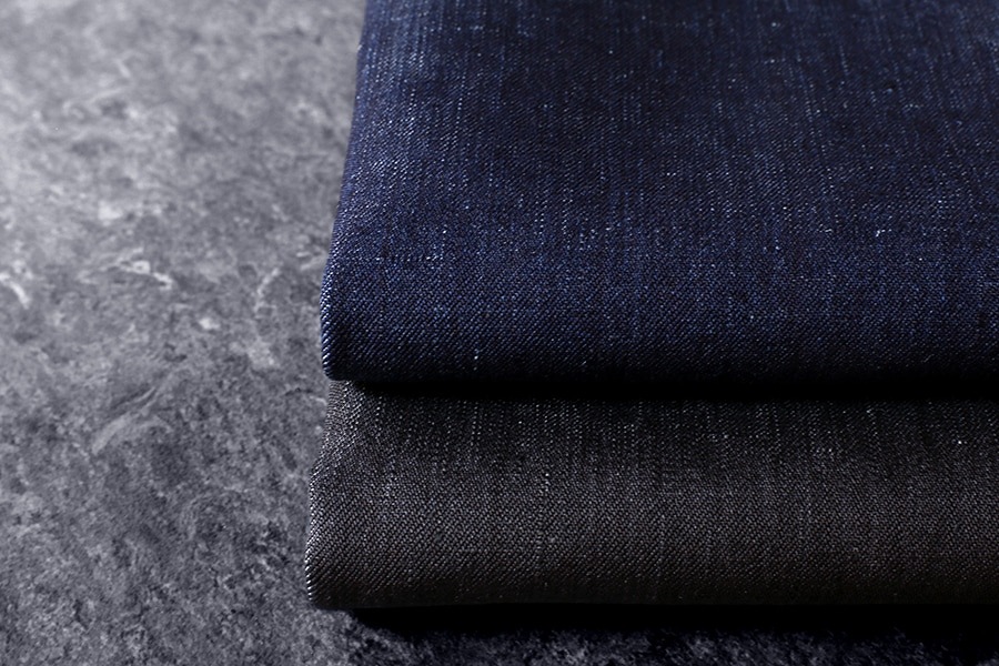 【反物販売】岡山の児島 10オンス リネンデニム【リネン 麻 生地 無地】