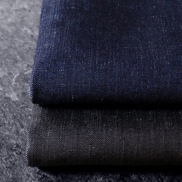 【反物販売】岡山の児島 10オンス リネンデニム【リネン 麻 生地 無地】