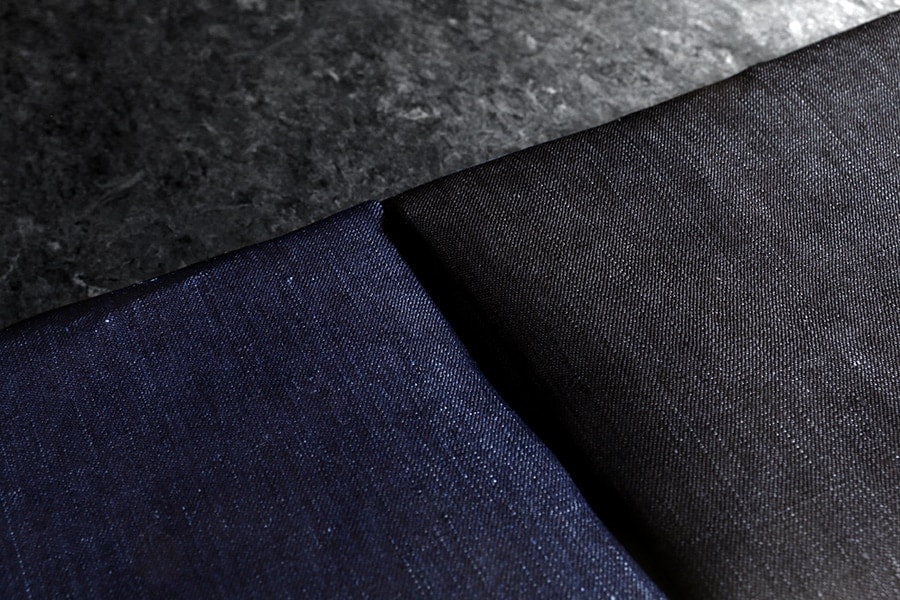 【反物販売】岡山の児島 10オンス リネンデニム【リネン 麻 生地 無地】