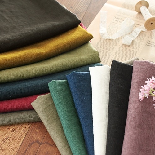 【生地サンプル】洗いをかけた 13/1番手 麻スラブ nw加工 【リネン ラミー 生地 無地】