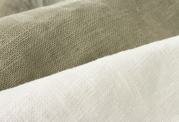 【生地サンプル】洗いをかけた 13/1番手 麻スラブ nw加工 【リネン ラミー 生地 無地】