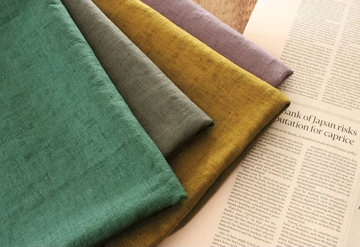 【生地サンプル】洗いをかけた 13/1番手 麻スラブ nw加工 【リネン ラミー 生地 無地】