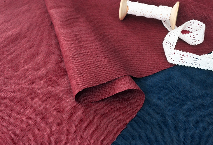 【生地サンプル】洗いをかけた 13/1番手 麻スラブ nw加工 【リネン ラミー 生地 無地】