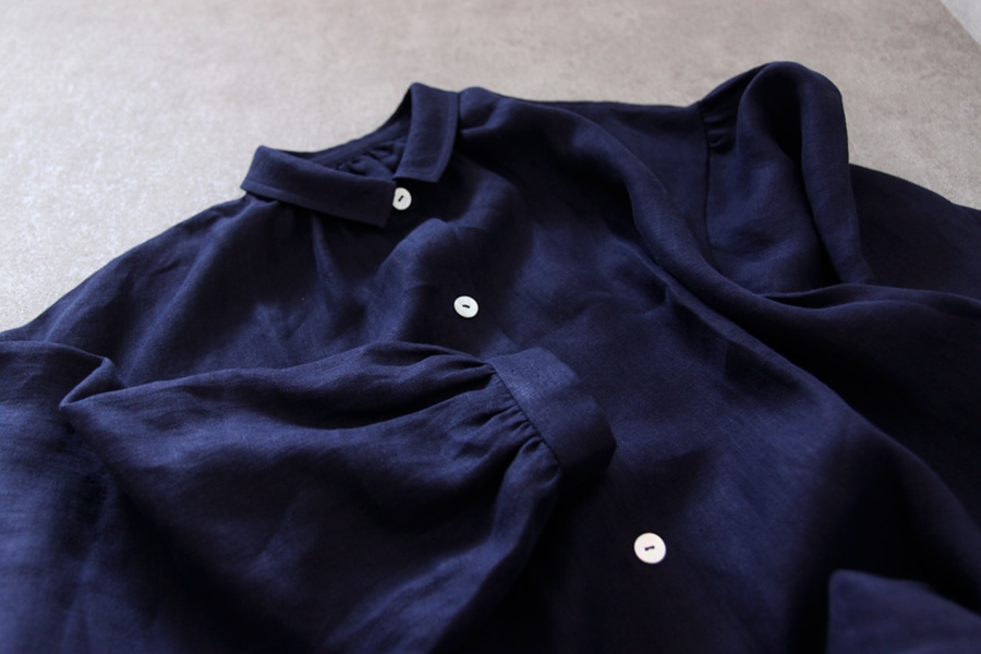 洗いをかけた 40/1番手 フレンチリネン ヘリンボン nw加工 【麻 生地 無地】