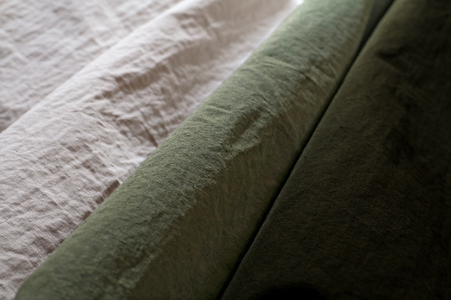 【反物販売】ワイド幅 高密度 コットンヘンプ ヘビーポプリン 【コットン リネン 綿麻 生地 無地】