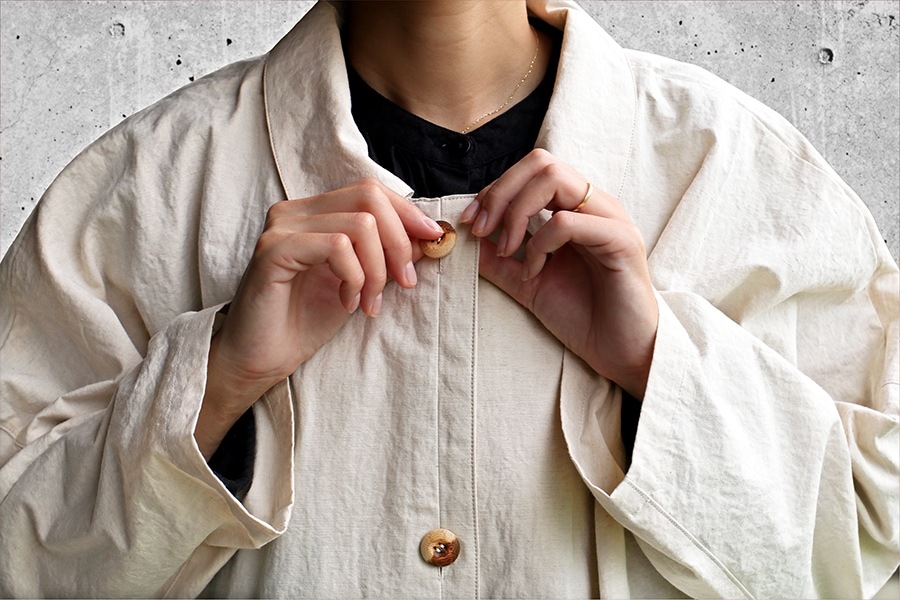 【反物販売】ワイド幅 高密度 コットンヘンプ ヘビーポプリン 【コットン リネン 綿麻 生地 無地】