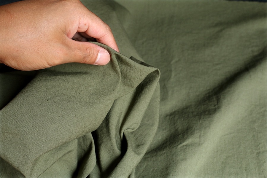 【反物販売】ワイド幅 高密度 コットンヘンプ ヘビーポプリン 【コットン リネン 綿麻 生地 無地】