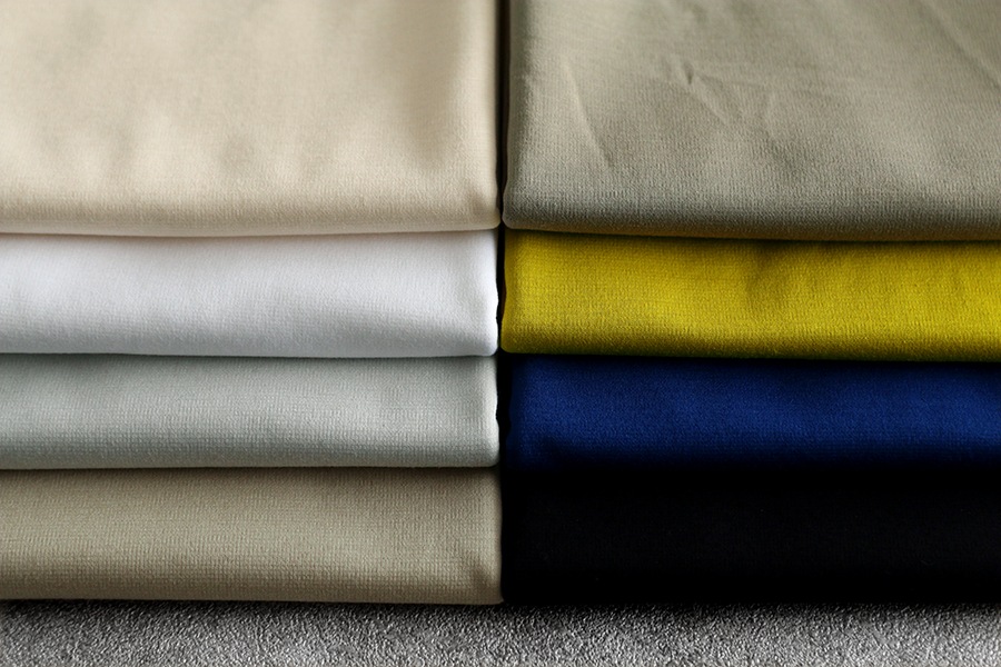 【反物販売】スーピマコットン ポンチニット シルケットバイオ加工 60番手 【綿 生地 無地 超長綿】