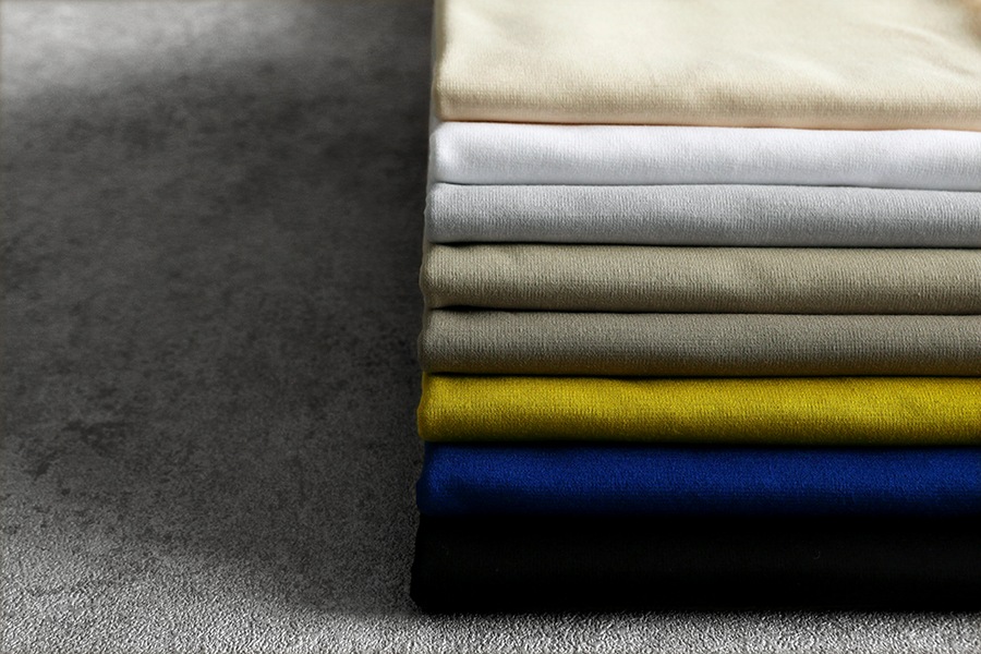 【反物販売】スーピマコットン ポンチニット シルケットバイオ加工 60番手 【綿 生地 無地 超長綿】