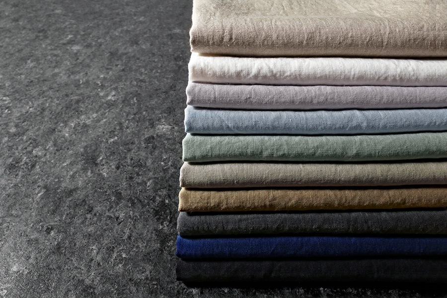 【生地サンプル】洗いをかけた 高密度リネンローン 60番手【麻 生地 無地】