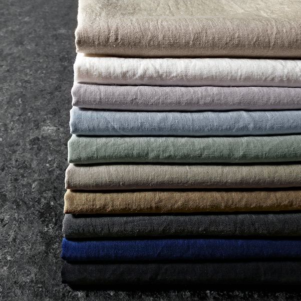 【生地サンプル】洗いをかけた 高密度リネンローン 60番手【麻 生地 無地】