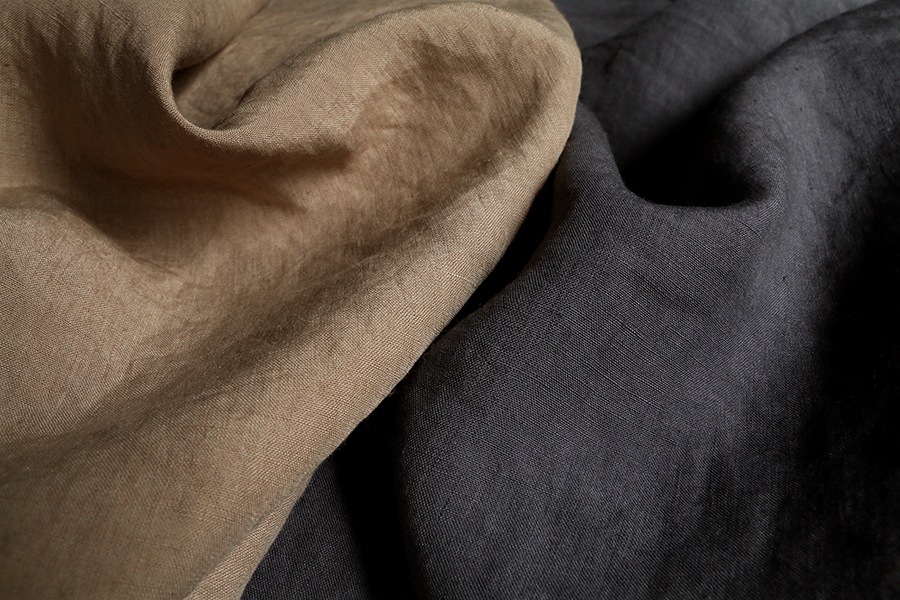 【生地サンプル】洗いをかけた 高密度リネンローン 60番手【麻 生地 無地】