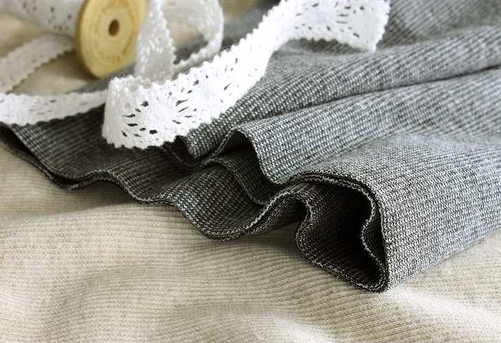 【生地サンプル】無杢 30/スパンテレコ 【コットン(綿) 生地 無地 リブニット】